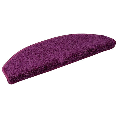Tappetini per scale 20 pz 65x21x4 cm Viola Semicircolari Grandi