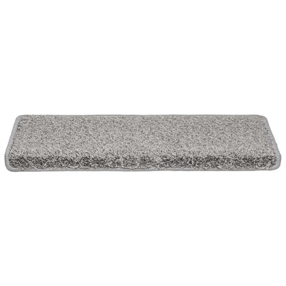 Tappetini per scale 20 pz 65x21x4 cm Grigio Bordo rettangolare