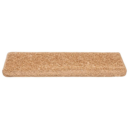 Tappetini per scale 20 pz 65x21x4 cm Beige Bordo rettangolare