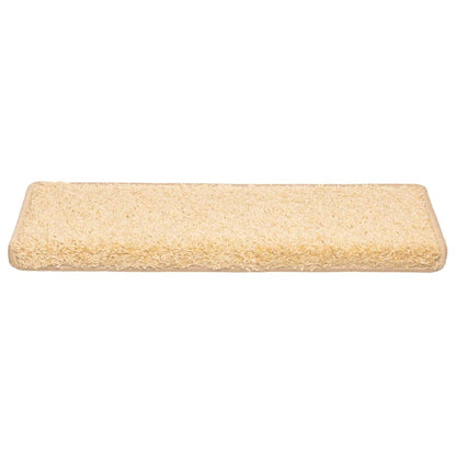 Tappetini per scale 20 pz 65x21x4 cm Crema Bordo rettangolare