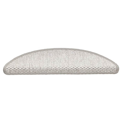 Tappeti Adesivi Scale Aspetto Sisal 30 pz 56x17x3 cm Platino