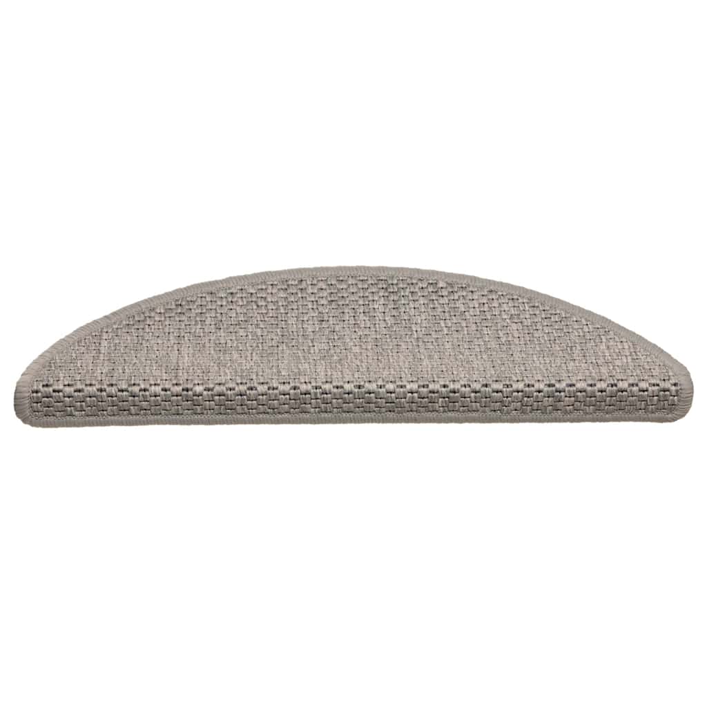 Tappeti Autoadesivi Scale Aspetto Sisal 30 pz 56x17x3cm Argento