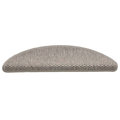 Tappeti Autoadesivi Scale Aspetto Sisal 30 pz 56x17x3cm Argento