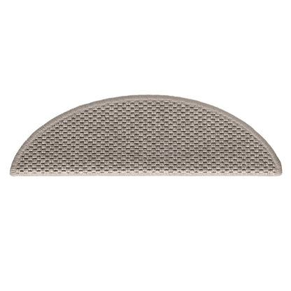 Tappeti Autoadesivi Scale Aspetto Sisal 30 pz 56x17x3cm Argento