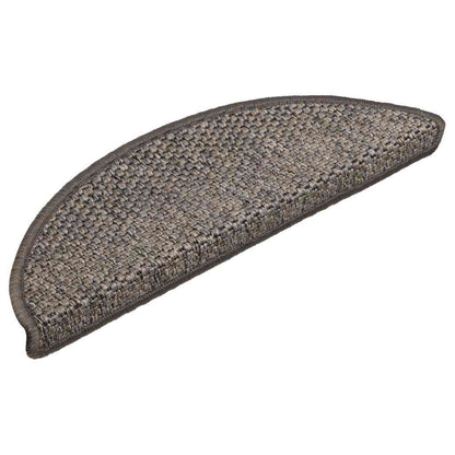 Tappeti Adesivi per Scale Sisal 30pz 56x17x3 cm Grigio e Beige