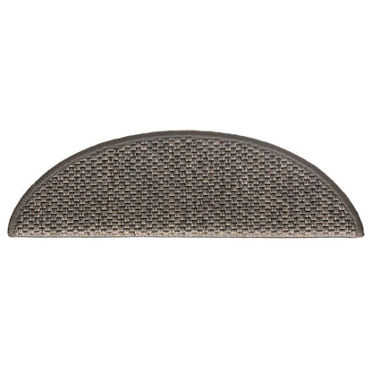 Tappeti Adesivi per Scale Sisal 30pz 56x17x3 cm Grigio e Beige