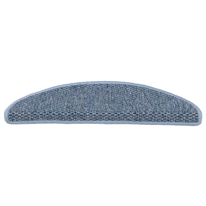 Tappeti Autoadesivi per Scale Aspetto Sisal 30pz 56x17x3 cm Blu