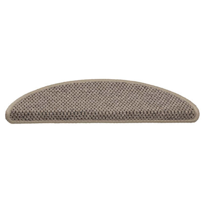 Tappeti Adesivi Scale Aspetto Sisal 30 pz 56x17x3cm Beige Scuro