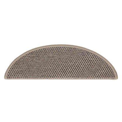 Tappeti Adesivi Scale Aspetto Sisal 30 pz 56x17x3cm Beige Scuro