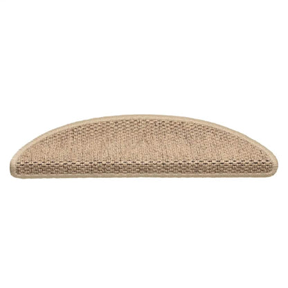 Tappeti Autoadesivi Scale Aspetto Sisal 30 pz 56x17x3 cm Sabbia