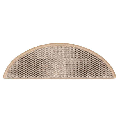 Tappeti Adesivi Scale Aspetto Sisal 30pz 56x17x3cm Beige Chiaro