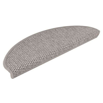 Tappeti Autoadesivi Scale Aspetto Sisal 30 pz 65x21x4cm Argento