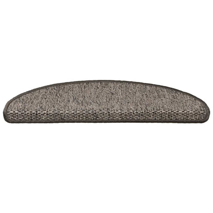 Tappeti Adesivi per Scale Sisal 30pz 65x21x4cm Grigio e Beige