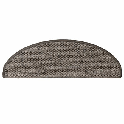 Tappeti Adesivi per Scale Sisal 30pz 65x21x4cm Grigio e Beige