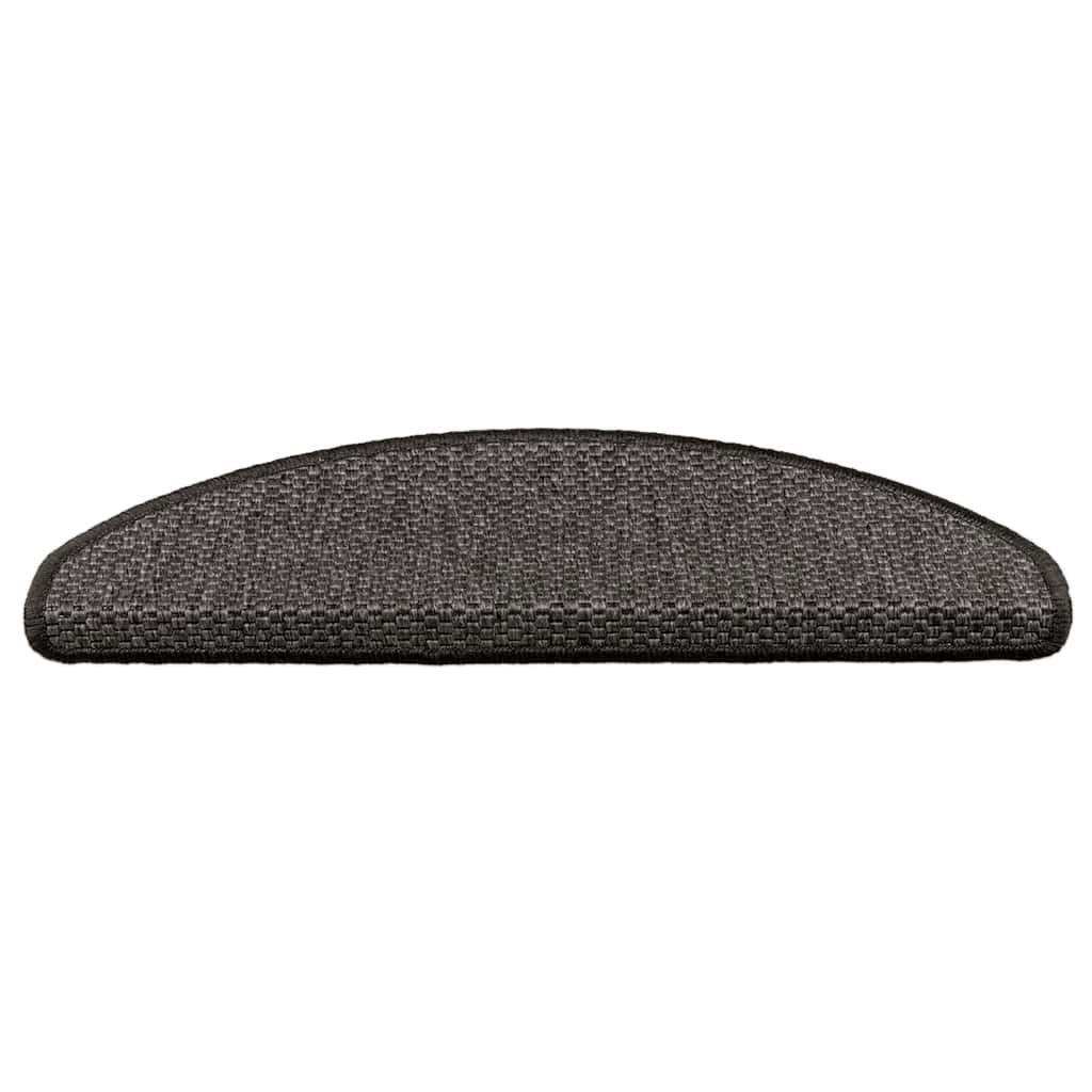 Tappeti Adesivi Scale Aspetto Sisal 30 pz 65x21x4 cm Antracite