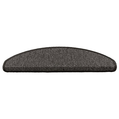 Tappeti Adesivi Scale Aspetto Sisal 30 pz 65x21x4 cm Antracite