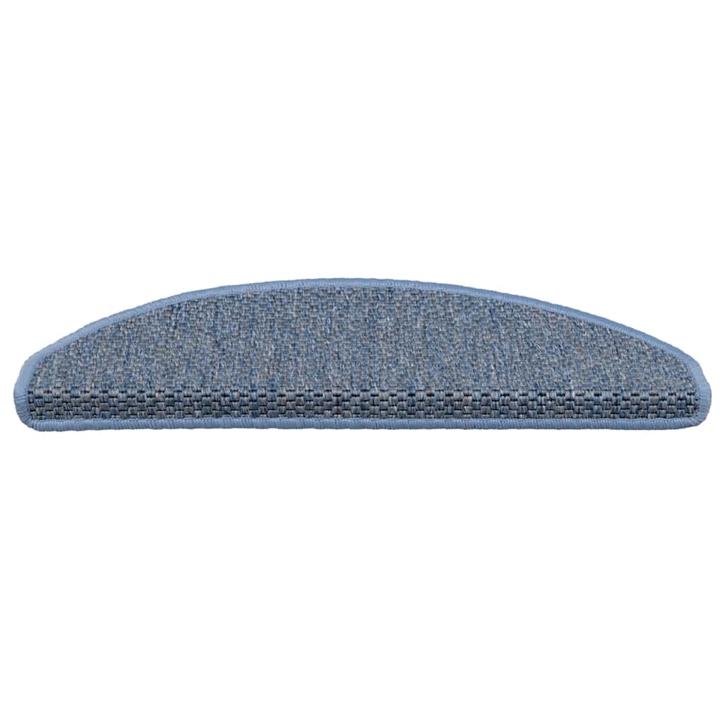 Tappeti Autoadesivi per Scale Aspetto Sisal 30pz 65x21x4 cm Blu