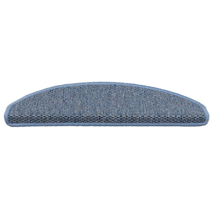 Tappeti Autoadesivi per Scale Aspetto Sisal 30pz 65x21x4 cm Blu