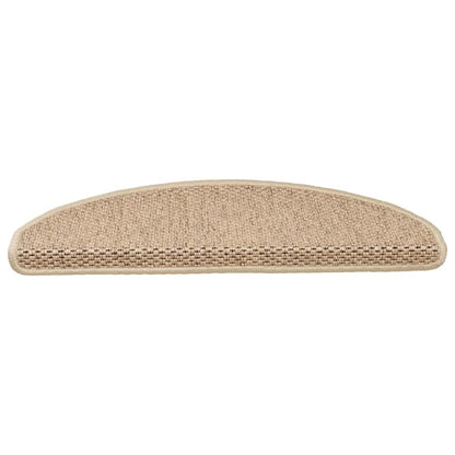 Tappeti Autoadesivi Scale Aspetto Sisal 30 pz 65x21x4 cm Sabbia