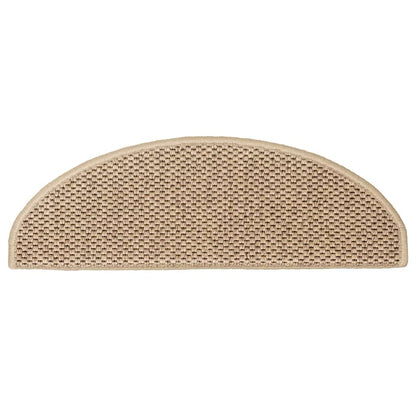Tappeti Autoadesivi Scale Aspetto Sisal 30 pz 65x21x4 cm Sabbia