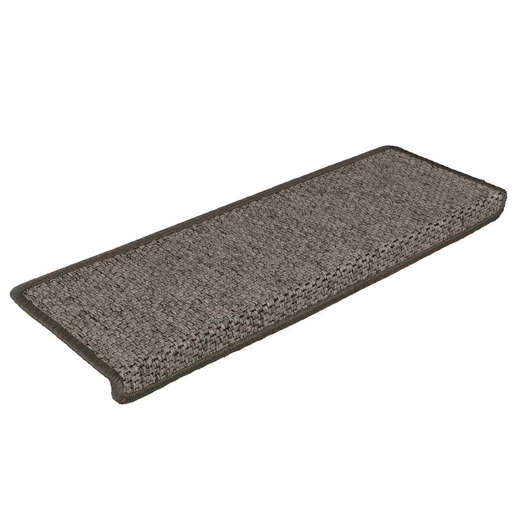 Tappeti Adesivi per Scale Sisal 30pz 65x21x4cm Grigio e Beige