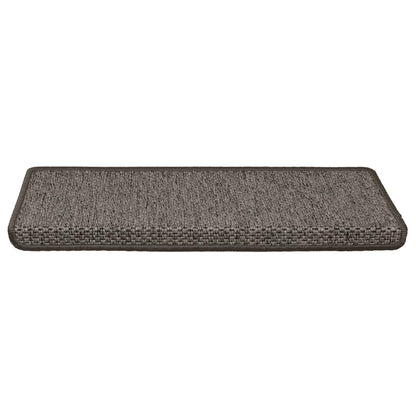 Tappeti Adesivi per Scale Sisal 30pz 65x21x4cm Grigio e Beige