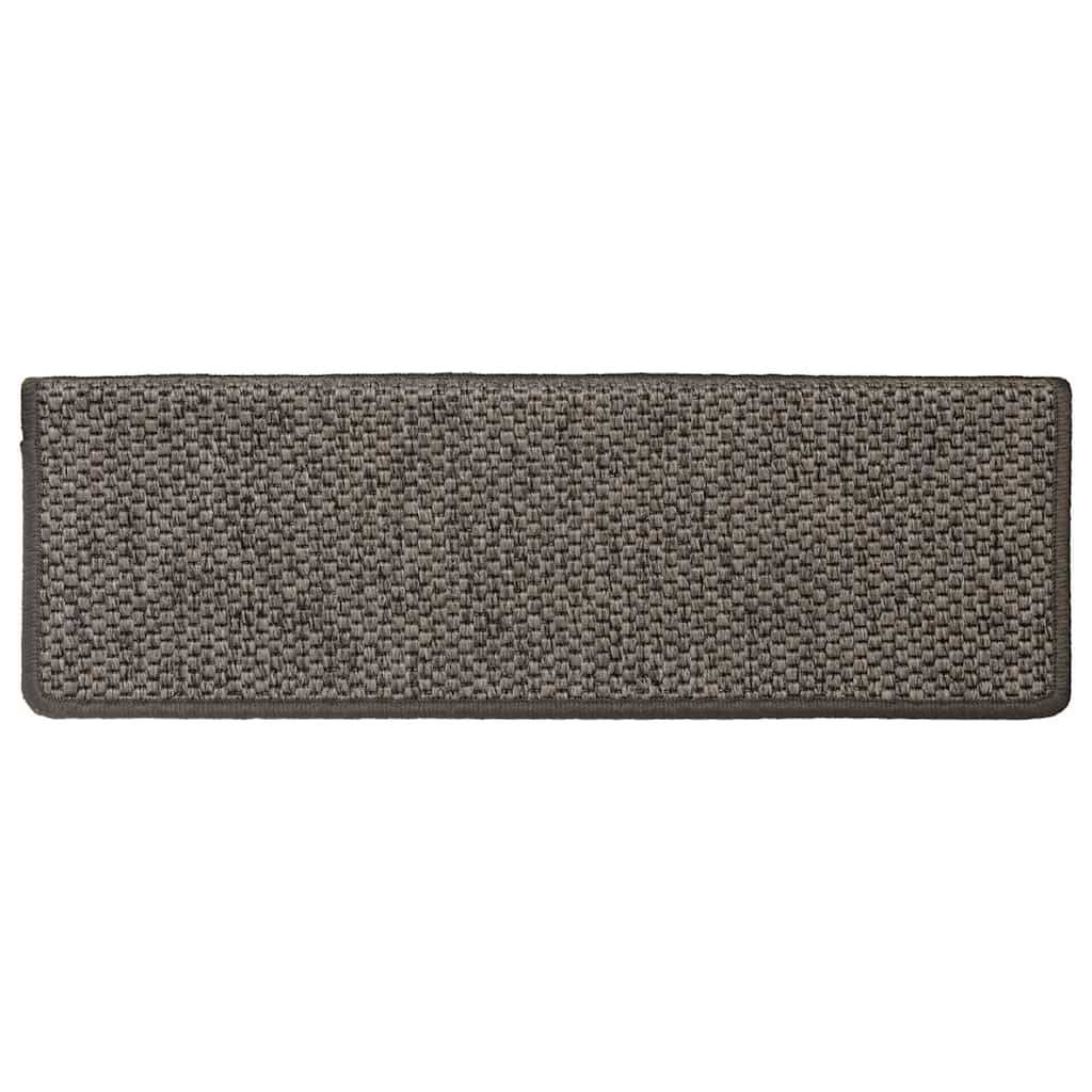 Tappeti Adesivi per Scale Sisal 30pz 65x21x4cm Grigio e Beige
