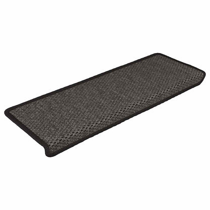 Tappeti Adesivi Scale Aspetto Sisal 30 pz 65x21x4 cm Antracite