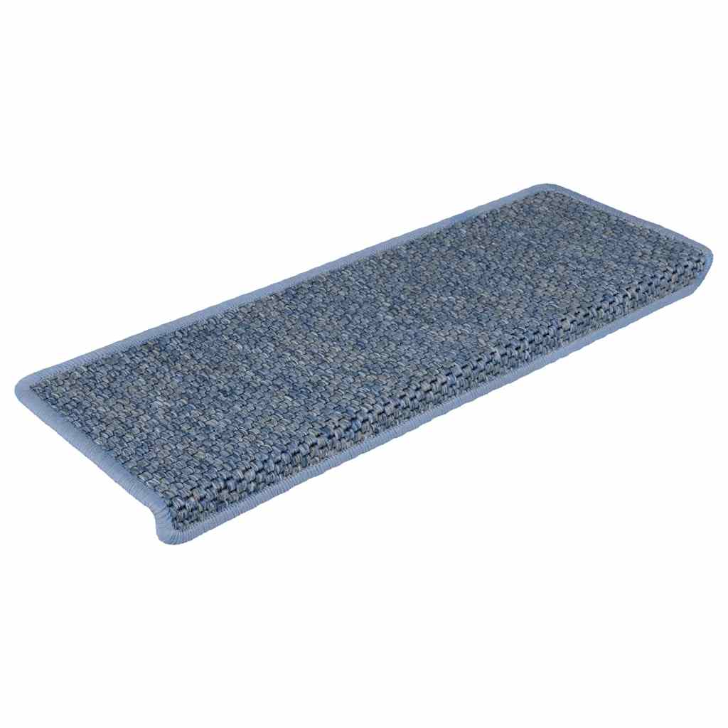 Tappeti Autoadesivi per Scale Aspetto Sisal 30pz 65x21x4 cm Blu