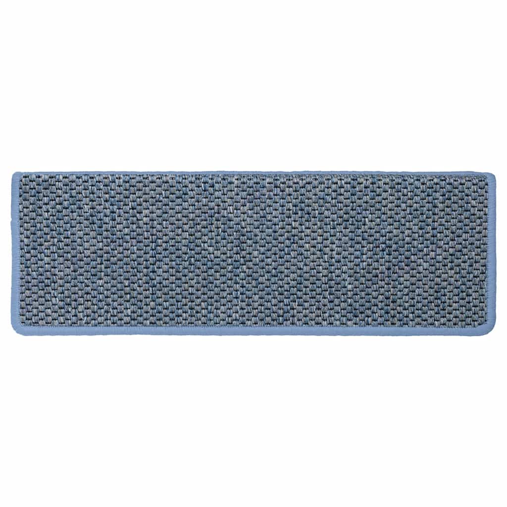 Tappeti Autoadesivi per Scale Aspetto Sisal 30pz 65x21x4 cm Blu