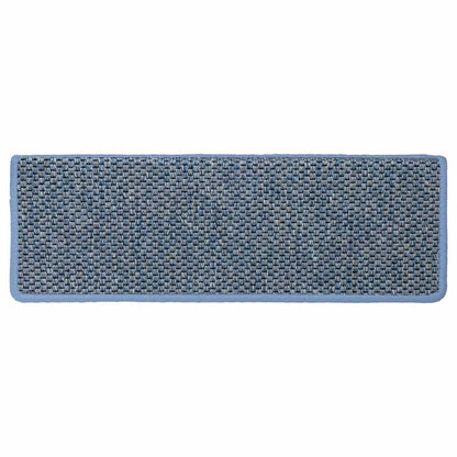 Tappeti Autoadesivi per Scale Aspetto Sisal 30pz 65x21x4 cm Blu