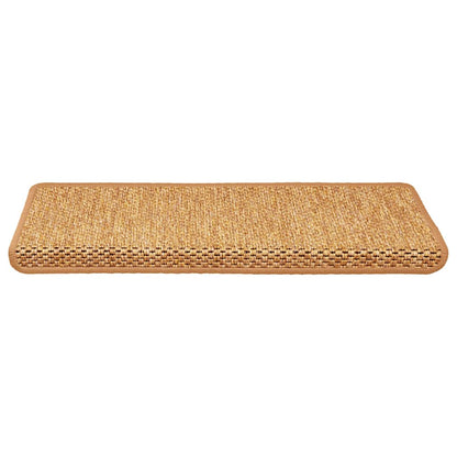 Tappeti Adesivi Scale Aspetto Sisal 30 pz 65x21x4 cm Sisal