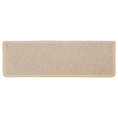 Tappeti Autoadesivi Scale Aspetto Sisal 30 pz 65x21x4 cm Berber