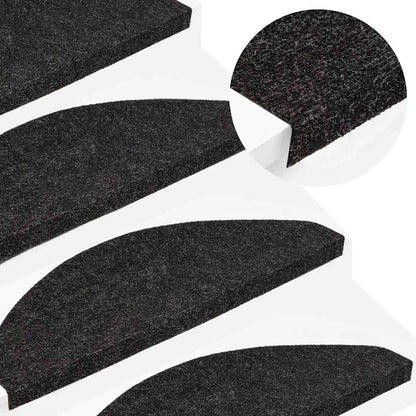 Tappetini Autoadesivi per Scale 20 pz Antracite 65x22,5x3,5 cm