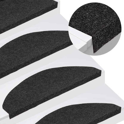 Tappetini Autoadesivi per Scale 20 pz Neri 65x22,5x3,5 cm