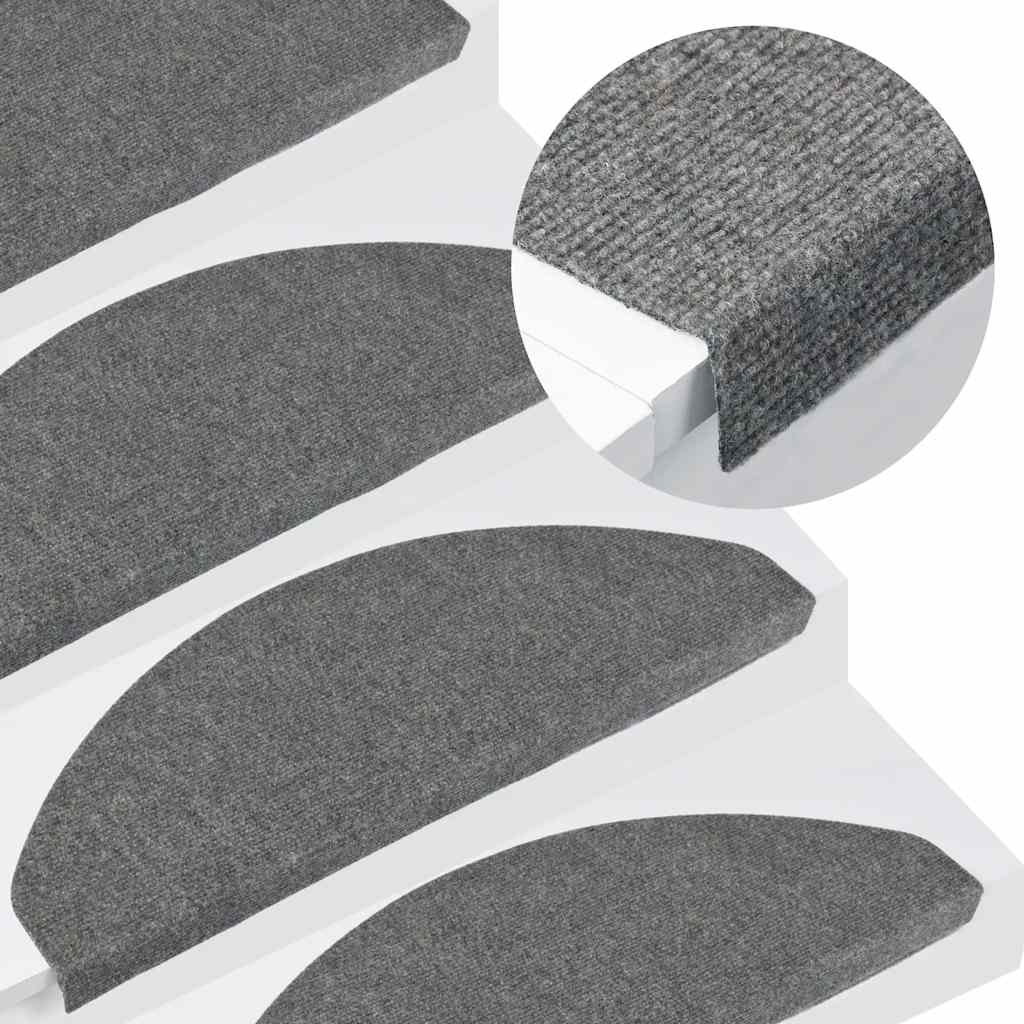 Tappetini Autoadesivi per Scale 20 pz Grigi 65x22,5x3,5 cm