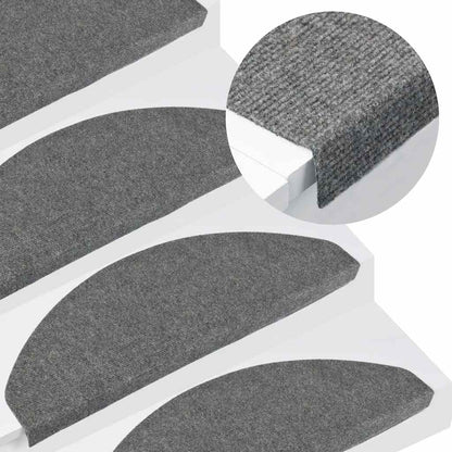 Tappetini Autoadesivi per Scale 20 pz Grigi 65x22,5x3,5 cm