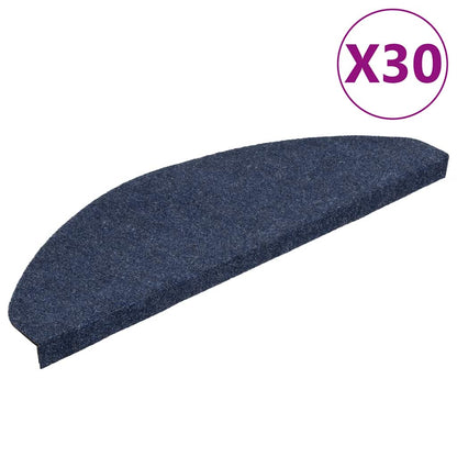 Tappetini Autoadesivi per Scale 30 pz Blu 65x22,5x3,5 cm