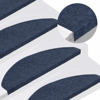Tappetini Autoadesivi per Scale 30 pz Blu 65x22,5x3,5 cm