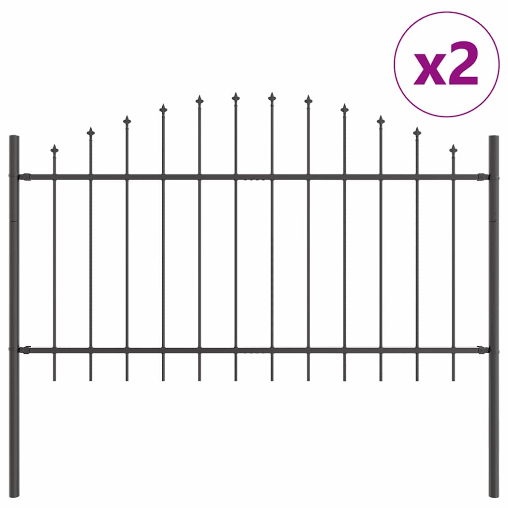 Recinzione per Giardino 2 pcs Grigio 170 x 140 cm