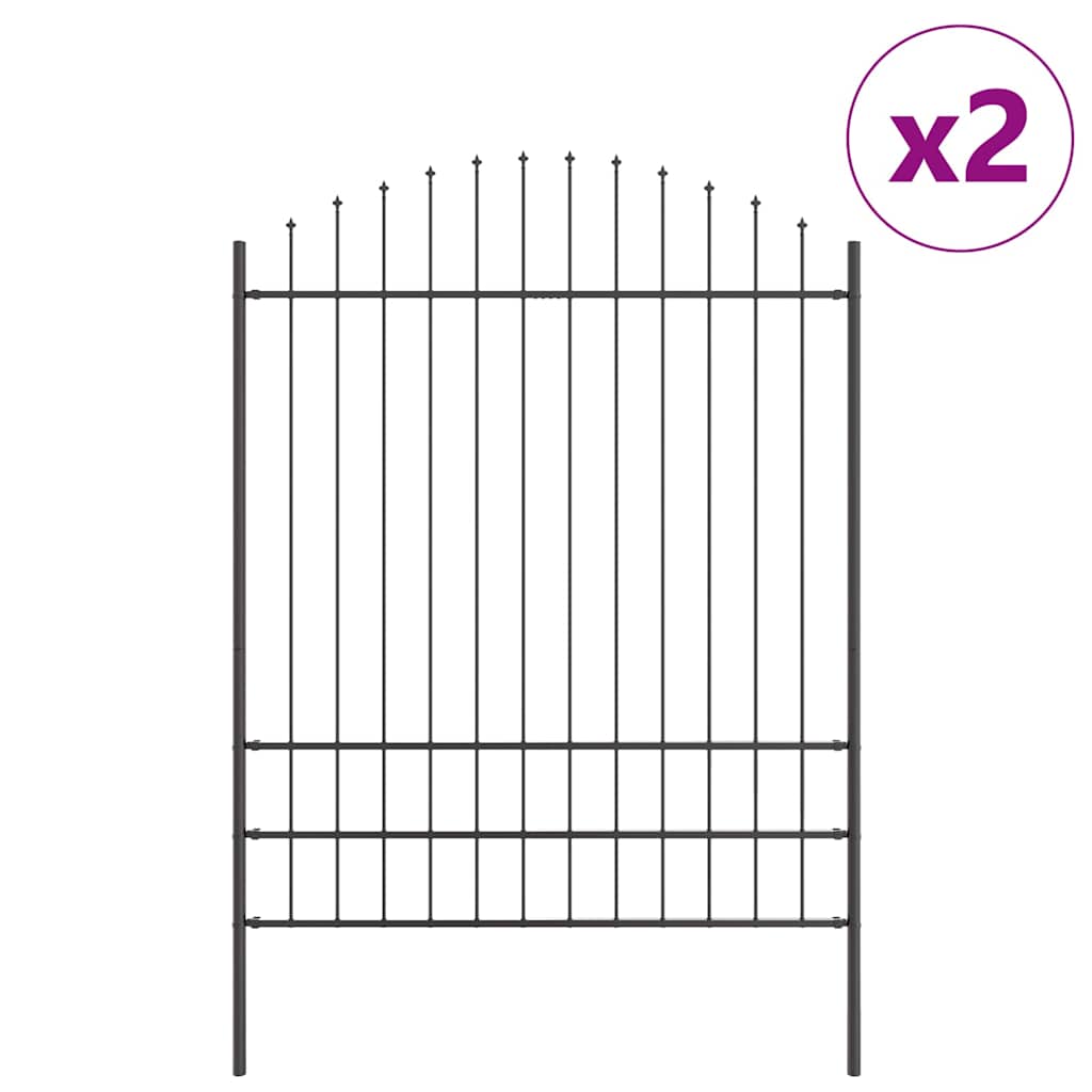 Recinzione per Giardino 2 pcs Grigio 170 x 225 cm