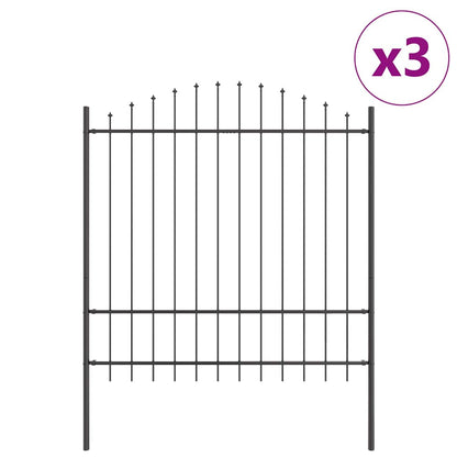Recinzione per Giardino 3 pcs Grigio 170 x 215 cm