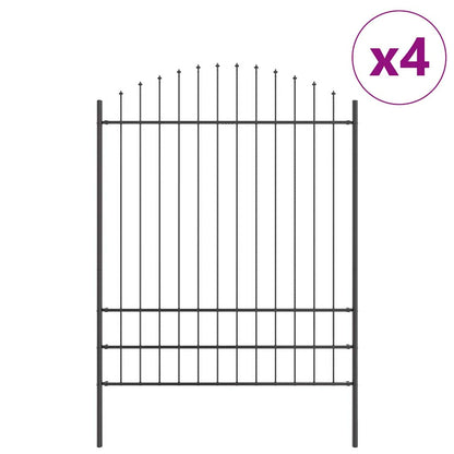 Recinzione per Giardino 4 pcs Grigio 170 x 225 cm