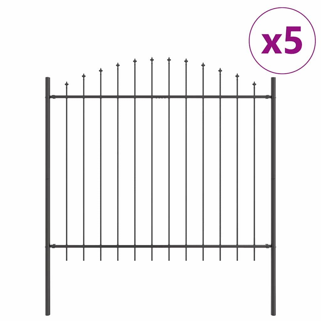 Recinzione per Giardino 5 pcs Grigio 170 x 190 cm
