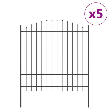 Recinzione per Giardino 5 pcs Grigio 170 x 215 cm