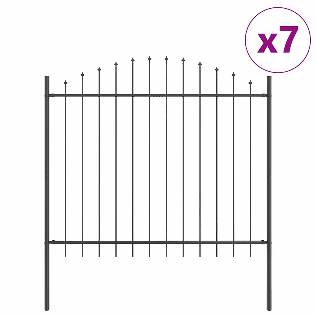 Recinzione per Giardino 7 pcs Grigio 170 x 165 cm