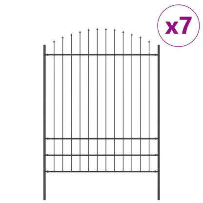 Recinzione per Giardino 7 pcs Grigio 170 x 225 cm