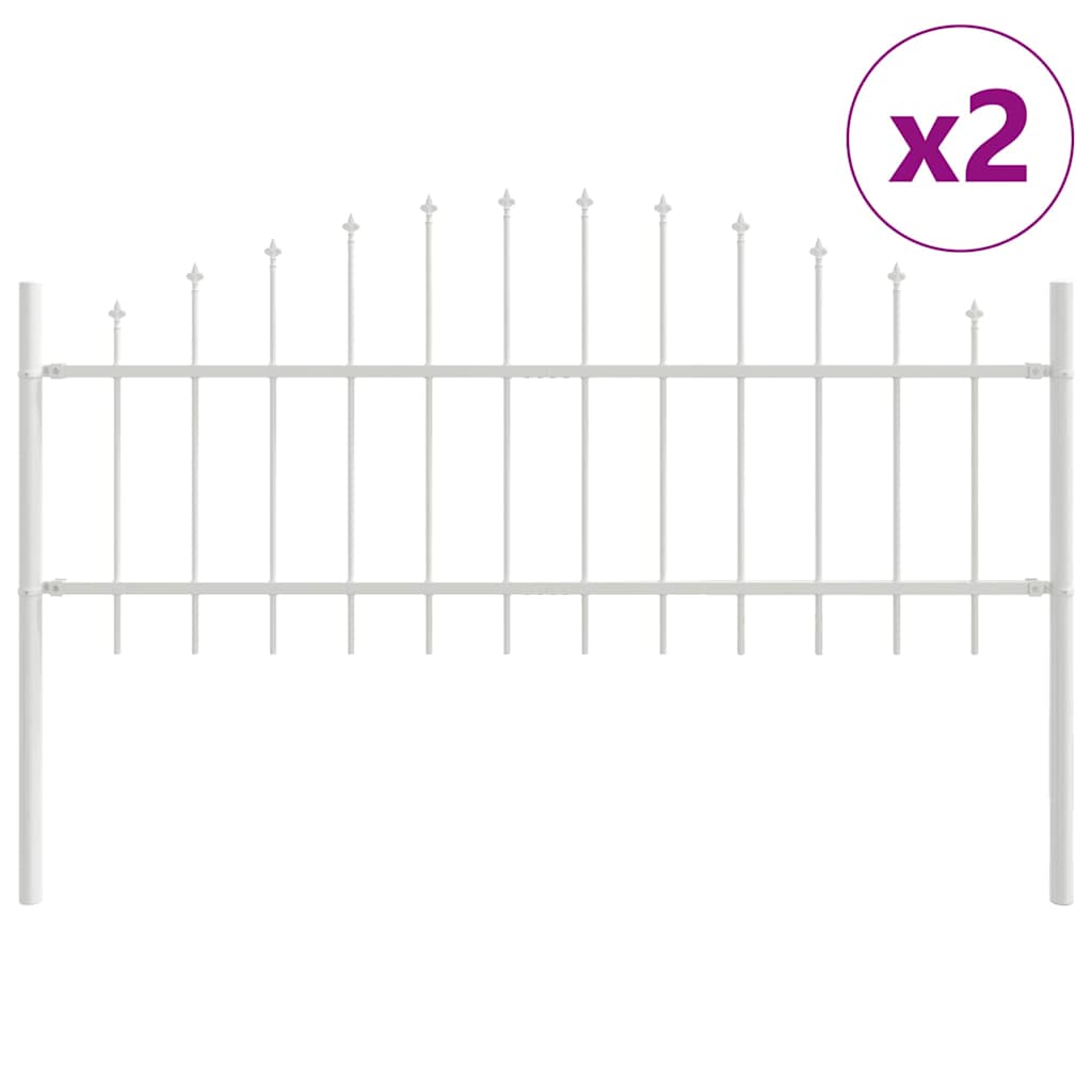 Recinzione per Giardino 2 pcs Bianco 170 x 140 cm