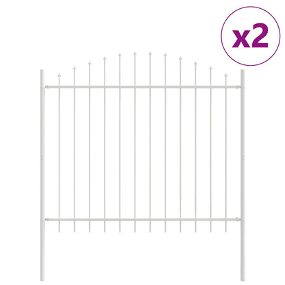 Recinzione per Giardino 2 pcs Bianco 170 x 190 cm