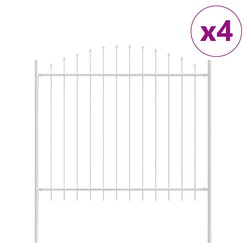 Recinzione per Giardino 4 pcs Bianco 170 x 190 cm